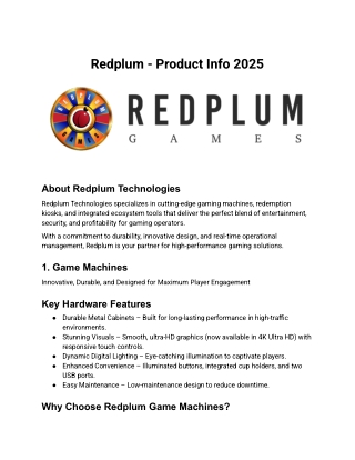 Redplum - Product Info 2025