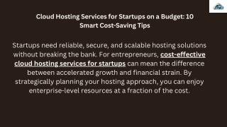Get Your Business Online with Cloud Hosting - Fast, Secure, and Scalable