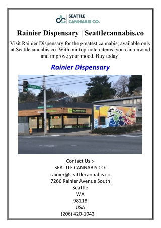 Rainier Dispensary | Seattlecannabis.co