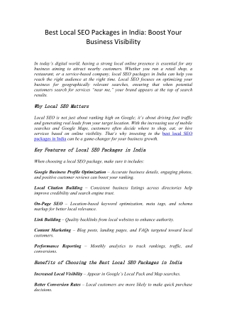 Local SEO Agency in India | ObiyanInfotech.com