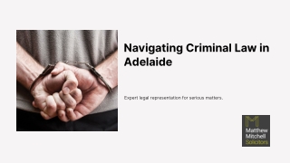 Navigating Criminal Law in Adelaide