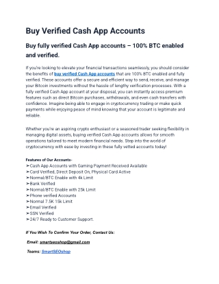 Buy Verified Cash App Accounts