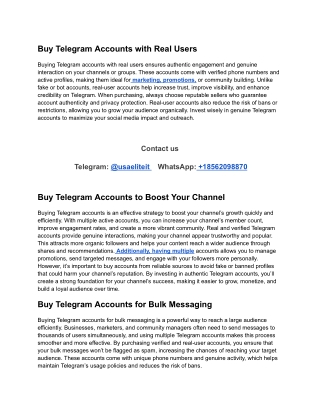 How to Buy Telegram Accounts for Marketing Today