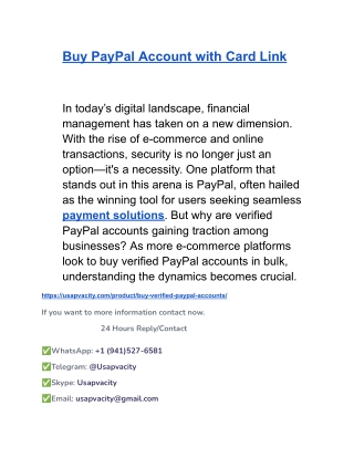 Buy PayPal Account with Card Link