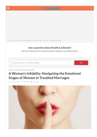 A Woman’s Infidelity: Navigating the Emotional Stages of Women in Troubled Marri