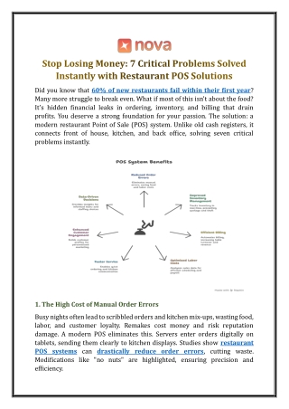 Stop Losing Money: 7 Critical Problems Solved Instantly with Restaurant POS