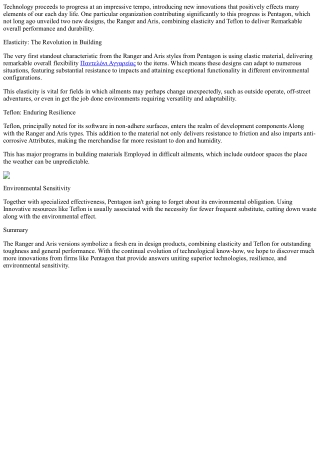 Teflon-Infused Brilliance: Pentagon's Revolutionary Models