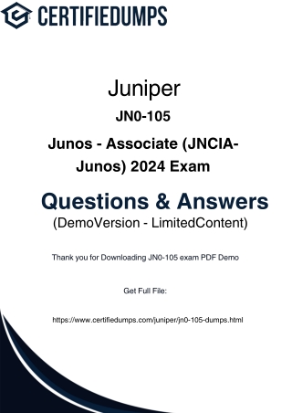 JN0-105 Certification 2025: Master the Junos Associate Exam
