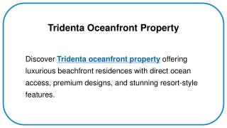 Tridenta Oceanfront Property