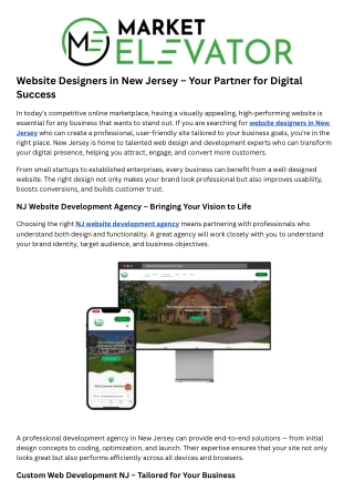 Custom Web Development Nj