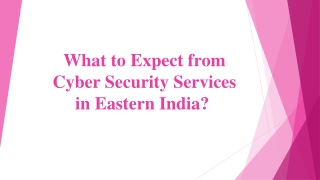 What to Expect from Cyber Security Services in Eastern India?