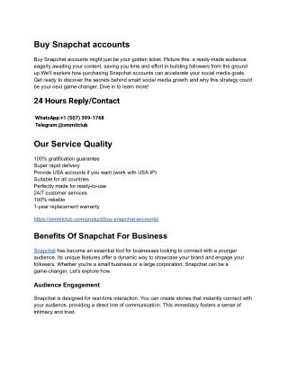 Cheapest Verified Snapchat Accounts for Sale with Instant Delivery