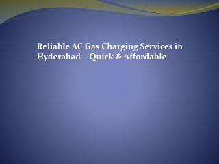 Reliable AC Gas Charging Services in Hyderabad – Quick & Affordable