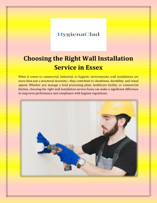 Choosing the Right Wall Installation Service in Essex