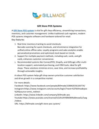 Gift Store POS System in India