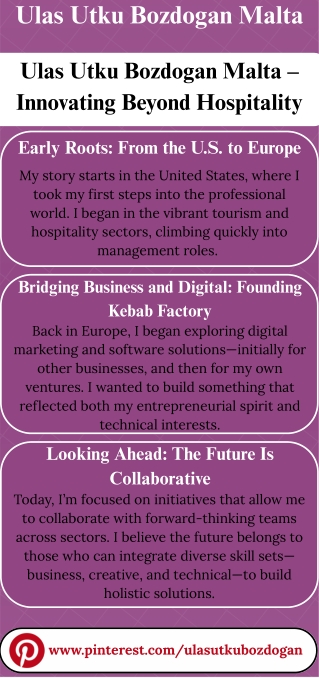 From Tourism to Technology – The Ulas Bozdogan Malta Journey