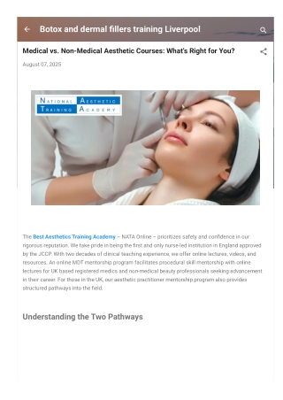 Medical vs. Non-Medical Aesthetic Courses What’s Right for You