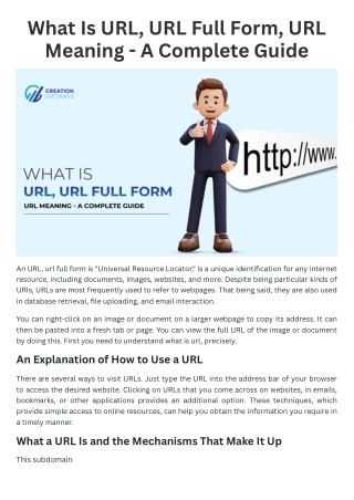 What Is URL, URL Full Form, URL Meaning - A Complete Guide