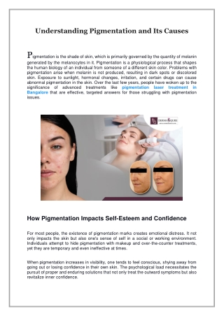 Understanding Pigmentation and Its Causes