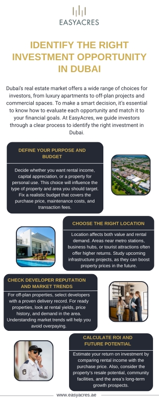 Identify the Right Investment Opportunity in Dubai