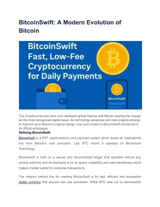 BitcoinSwift_ A Modern Evolution of Bitcoin