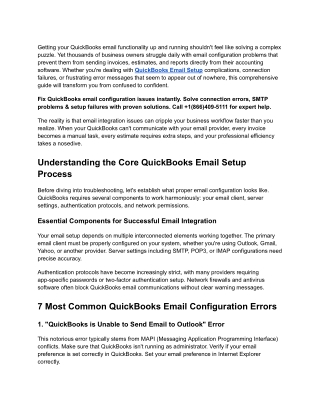 QuickBooks Email Setup_ 7 Fixes for Common Configuration Errors