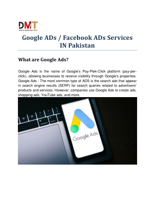 Google ADs and FB ads