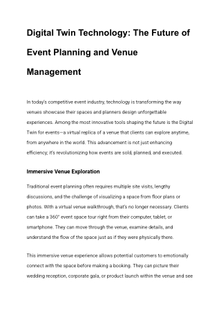 Digital Twin Technology_ The Future of Event Planning and Venue Management