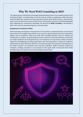 Why We Need Web3 Consulting in 2025