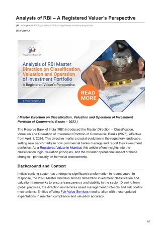valugenius.in-Analysis of RBI  A Registered Valuers Perspective