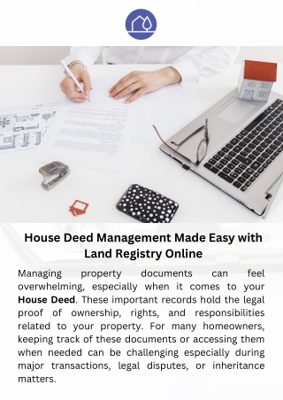 House Deed Management Made Easy with Land Registry Online