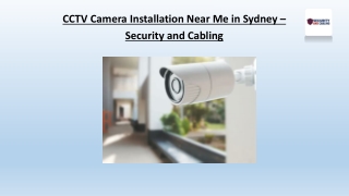 CCTV Camera Installation Near Me in Sydney – Security and Cabling