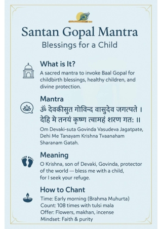 Santan Gopal Mantra – Divine Blessings for Parenthood