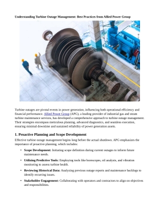 Understanding Turbine Outage Management