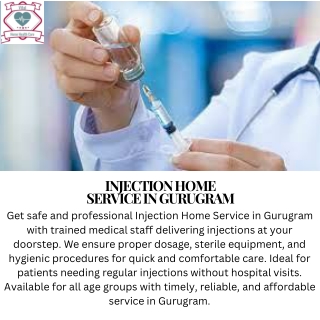 Injection Home Service in Noida