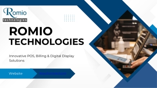 POS Billing Machine – Smart & Reliable Solutions by Romio Technologies