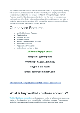How to Buy Verified coinbase Accounts Online In