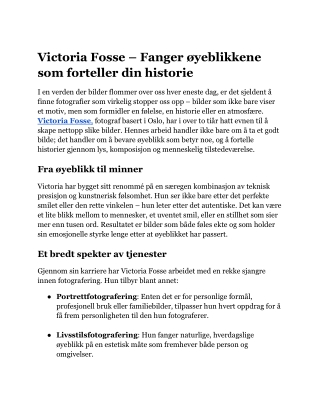 Slik bygger du en bærekraftig portefølje med Victoria Fosse