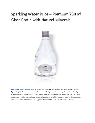 Sparkling Water Price