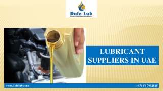 LUBRICANT SUPPLIERS IN UAE