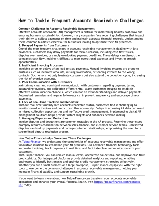 How to Tackle Frequent Accounts Receivable Challenges (1)