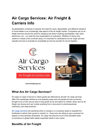 Air Cargo Services_ Air Freight & Carriers Info