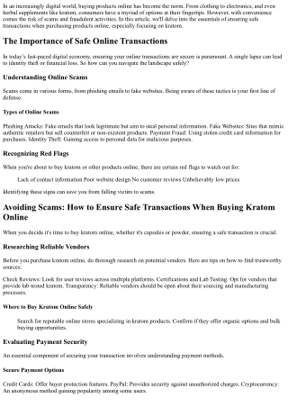 Avoiding Scams: How to Ensure Safe Transactions When Buying Online