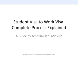 Student Visa to Work Visa: Complete Process Explained | Amit Kakkar Easy Visa