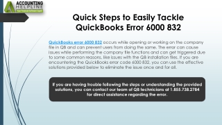 Effective Strategy To Resolve QuickBooks Error 6000 83