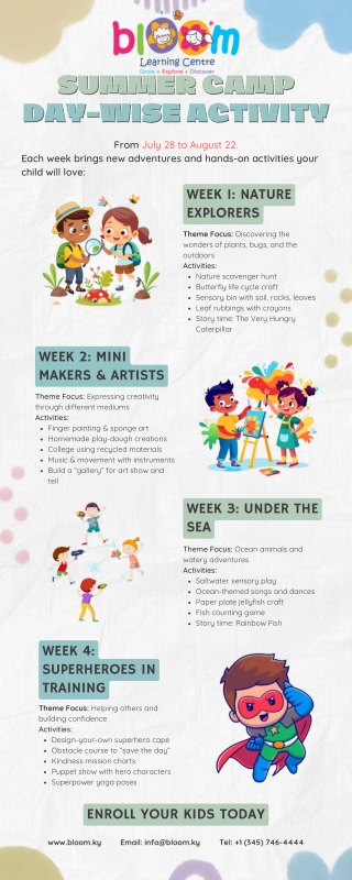 Summer Camp for Kids - Day-Wise Activity - Bloom Learning Centre