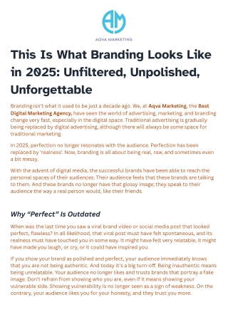 Best Branding Services By Aqva Marketing