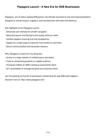 Pepagora 2.0 Launch – Your Ultimate B2B Growth Partner