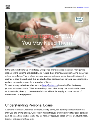 Personal loans and why you may need them