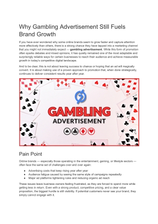 Why Gambling Advertisement Still Fuels Brand Growth